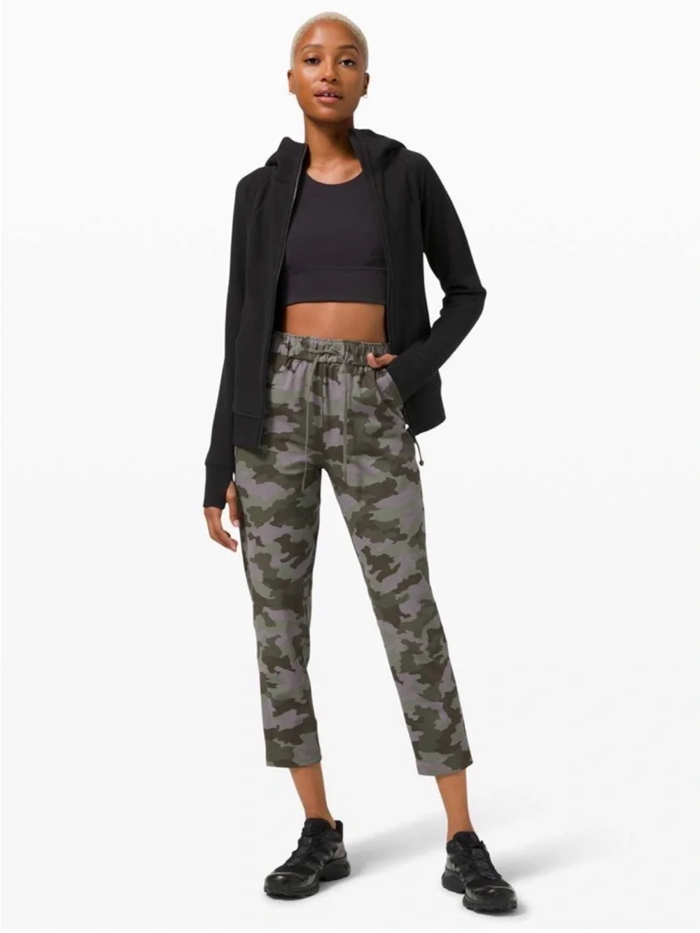 LULULEMON • Keep Moving Pant 7/8 High-Rise Heritage 365 Camo Dusky Lavender Mult